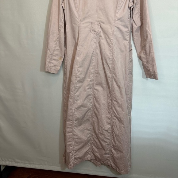 TNH Collection Womens Trench Coat Size 40 M Vintage Preppy Dusty Rose Minimalist - Picture 10 of 16